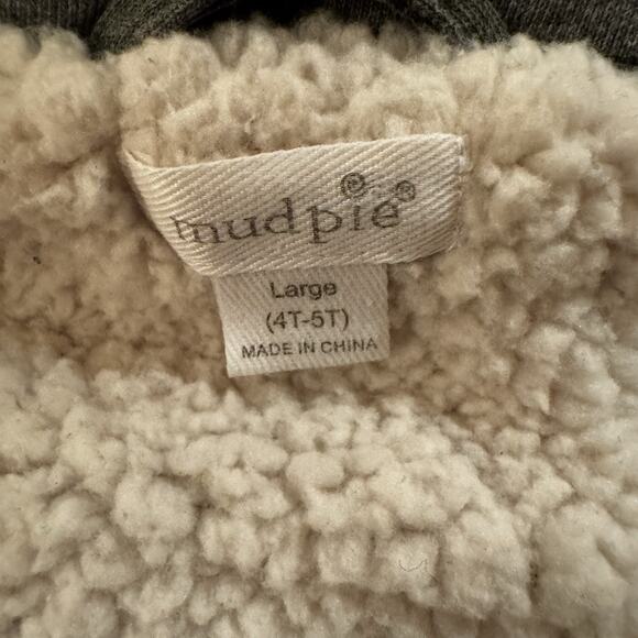 Mud Pie Vest Toddler Boys Large 4T 5T Gray Camouflage Sherpa Lined Plush Cozy - Picture 7 of 7